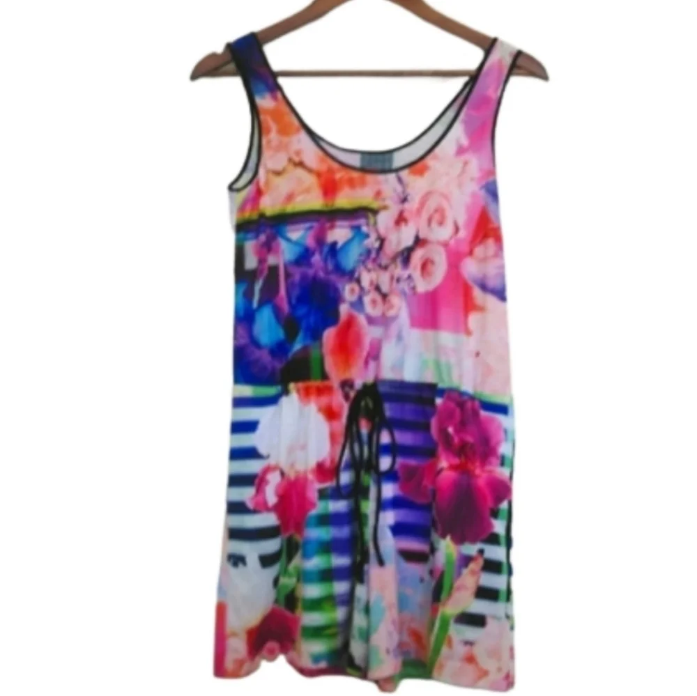 Colorful Floral Sleeveless Dream Daily by Clover Canyon Vibrant Romper Shorts